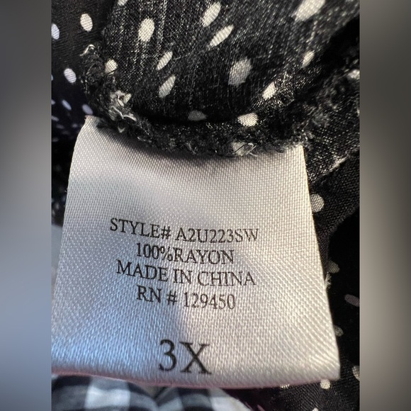 Como Vintage Black and White Button Down Shirt Tunic Classic - Picture 4 of 4